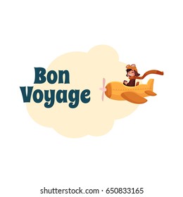 Bon Voyage Postcard Banner Poster Design Stock Vector (Royalty Free ...