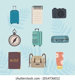 bon voyage set nine icons