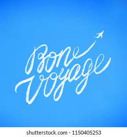 Bon voyage. Vector lettering.