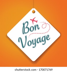 Bon Voyage - Vector Paper Tag / Sticker