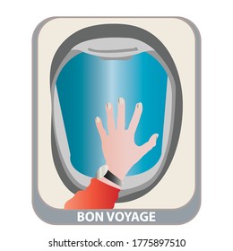 bon voyage  vintage vector clip art is the graphic arts,refers to pre-made images used to illustrate any medium