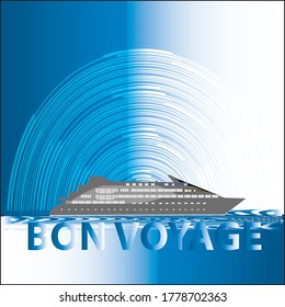 
bon voyage vintage vector label 1 is the graphic arts,refers to pre-made images used to illustrate any medium