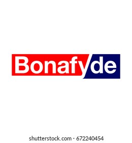 Bonafyde Letter Text Vector