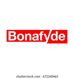 Bonafyde Letter Text Vector