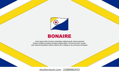 Bonaire Flag Abstract Background Design Template. Bonaire Independence Day Banner Cartoon Vector Illustration. Bonaire Template