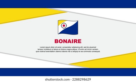 Bonaire Flag Abstract Background Design Template. Bonaire Independence Day Banner Cartoon Vector Illustration. Bonaire Vector