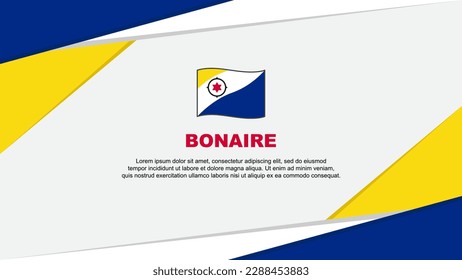 Bonaire Flag Abstract Background Design Template. Bonaire Independence Day Banner Cartoon Vector Illustration. Bonaire