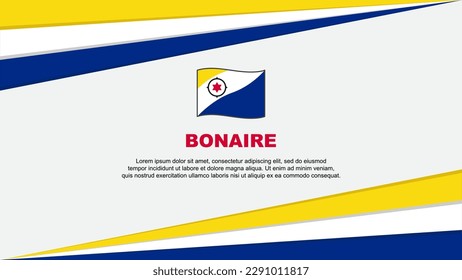 Plantilla de diseño de fondo de resumen de marca Bonaire. Ilustración de vectores de caricaturas del Día de la Independencia de Bonaire. Bonaire Design