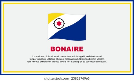 Bonaire Flag Abstract Background Design Template. Bonaire Independence Day Banner Social Media Vector Illustration. Bonaire Banner