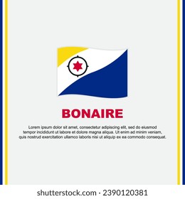 Plantilla de diseño de fondo de marca bonaire. Cartel del Día de la Independencia de Bonaire en medios sociales. Caricatura de Bonaire