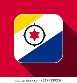Bonaire Flagge, offizielle Farben. Vektorgrafik.