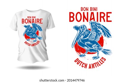 Bonaire shirt design for souvenir apparel caribbean cruise