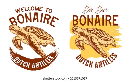 Bonaire tees shirt design for merchandise souvenir gift shop cruise ship cruising
