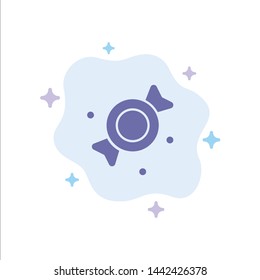 Bonbon, Candy, Sweets Blue Icon on Abstract Cloud Background