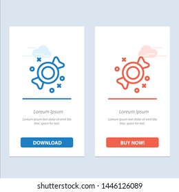 Bonbon, Candy, Sweets  Blue and Red Download and Buy Now web Widget Card Template