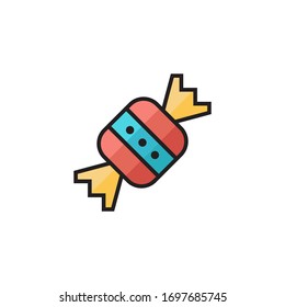 diseño de estilo de esquema rellenado con ilustración vectorial de icono bonbon. aislado sobre fondo blanco