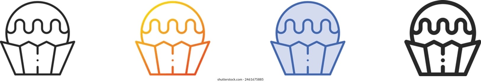 bonbon icon.Thin Linear, Gradient, Blue Stroke and bold Style Design Isolated On White Background