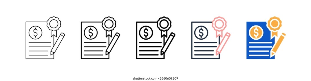 Vincular ícones de estilo diferentes definir ilustração de vetor.