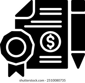 Bond Glyph Vector Icon Design