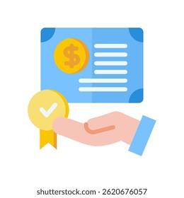 Bond Icon Flat Vector Illustration