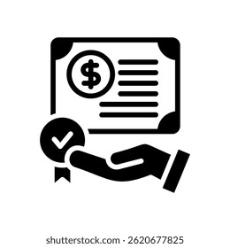 Bond Icon Glyph Vector Illustration