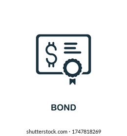 Bond Icon. Simple Element From Banking Collection. Creative Bond Icon For Web Design, Templates, Infographics And More