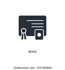 bond icon. simple element illustration. isolated trendy filled bond icon on white background. can be used for web, mobile, ui.