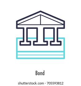 Bond icon thin line design. vector symbol