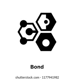 Bond icon vector isolated on white background, logo concept of Bond sign on transparent background, filled black symbol