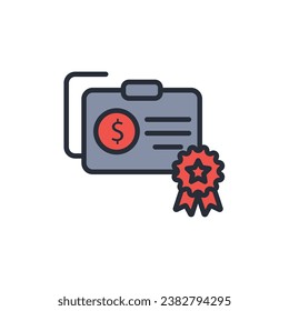 bond icon. vector.Editable stroke.linear style sign for use web design,logo.Symbol illustration.