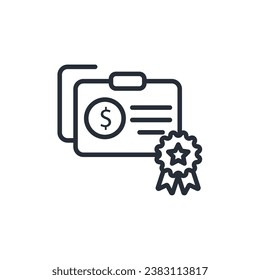bond icon. vector.Editable stroke.linear style sign for use web design,logo.Symbol illustration.
