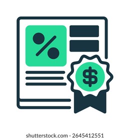Bond Investment Line Icon, Outline Symbol for Fixed Income, Debt Securities, Interest Returns, Financial Stability, and Portfolio Balance. Vector Sign Icon.