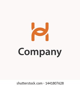 Bond letter H logo template 