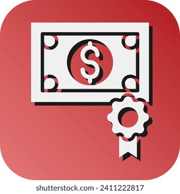 Bond Vector Glyph Gradient Background Icon For Personal And Commercial Use.
