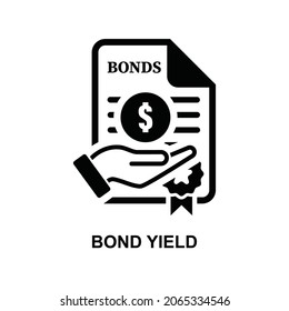 Bond yield icon isolated on white background vector illustration.