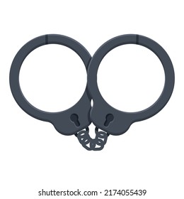 Bondage Handschellen Symbol-Cartoon Vektor. Polizeikriminalität. Gefängnissperre