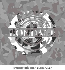 Bondage on grey camouflage pattern