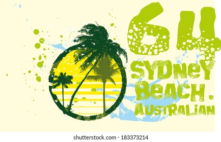 Bondi Beach sydney australia vector art
