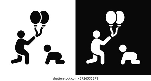 Bonding Icon White And Black Background Style