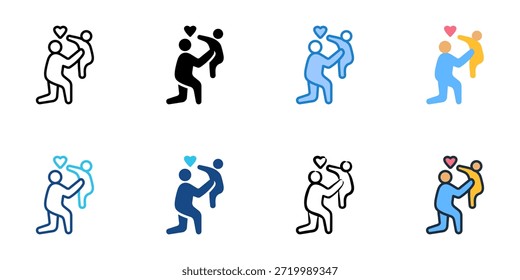 Bonding icons set multiple style collection. Editable stroke 
