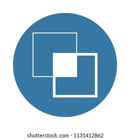 bonding layers icon in Badge style  on white background