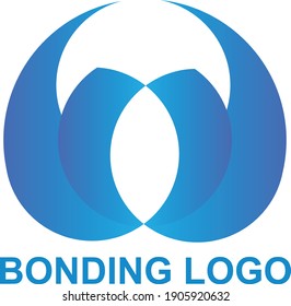 bonding logo  design template - golden ratio logo design template