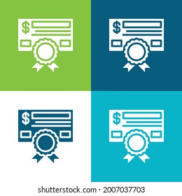 Bonds Flat four color minimal icon set