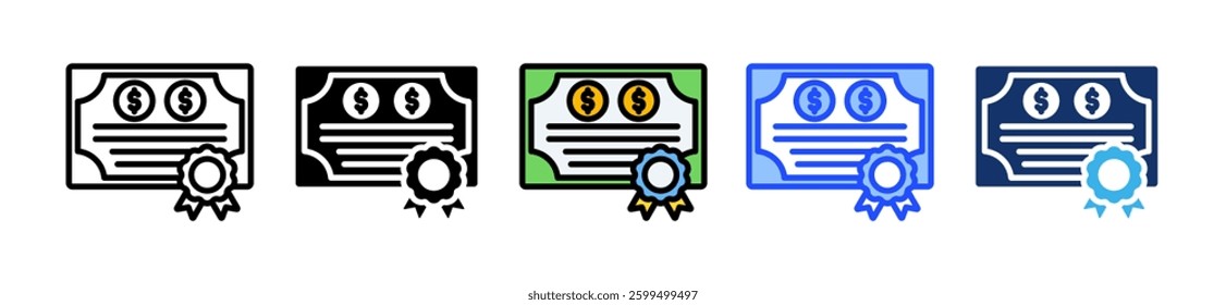 Bonds Icon Set With Multiple Style Collection