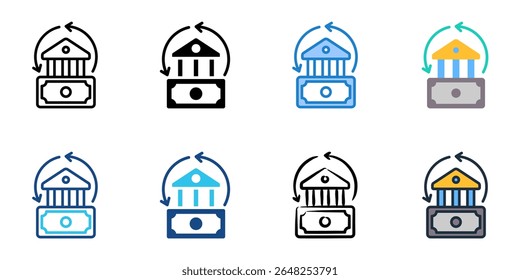 Bonds icon set multiple style collection 
