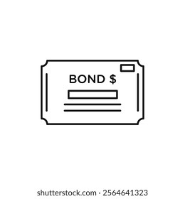 Bonds icon Simple thin line flat symbol