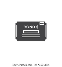 Bonds icon Simple thin line flat symbol