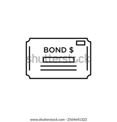 Bonds icon Simple thin line flat symbol