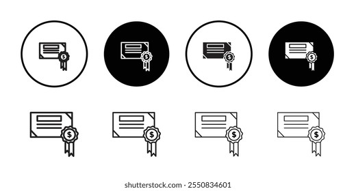 Bonds icon Thin line flat illustration