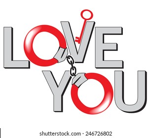 The bonds of love. Vector illustration